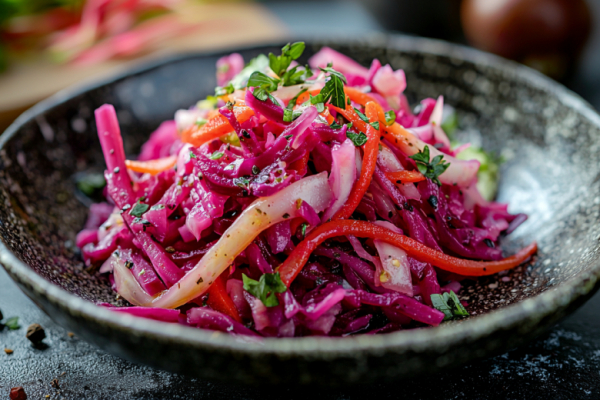 Маринованная капуста со свеклой и чесноком: остро, хрустяще и сочно