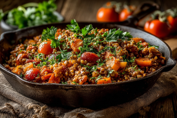 Забудьте про макароны! Готовлю болоньезе из гречки. Фарш, овощи и томатная паста &mdash; вкусно, полезно и очень быстро
