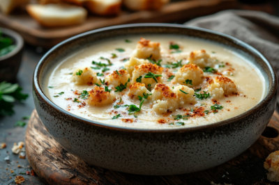 Этот супчик из цветной капусты с сыром просят готовить снова и снова. Просят по 2 тарелки, до того вкусен