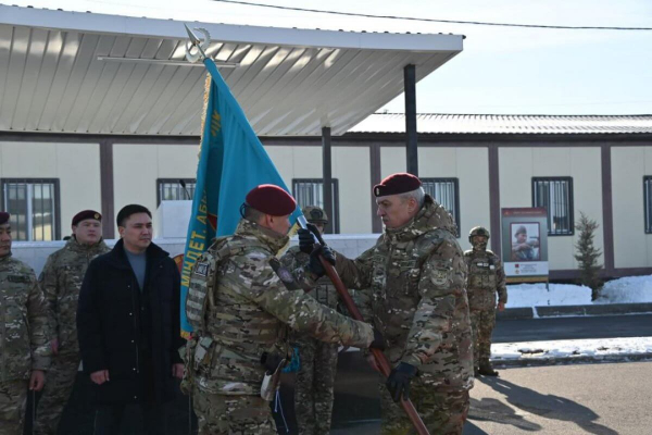 Монумент духа воинов открыли в Шымкентском гарнизоне