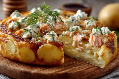 Готова есть на завтрак, обед и ужин &mdash; рыбный пирог на картофельной основе вместо теста