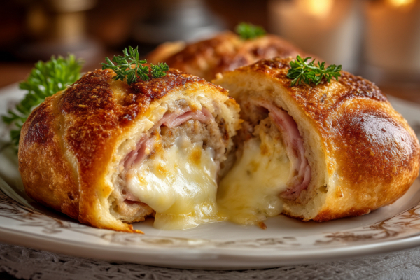 Ленивая версия кордон-блю: отменное горячее из пачки куриного фарша с тянущейся начинкой