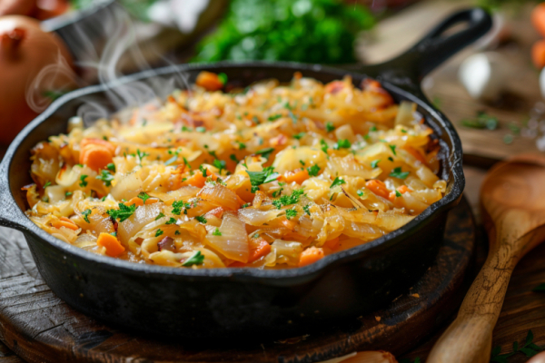 Тушеная капуста на коньяке: необычный вкус за 30 минут