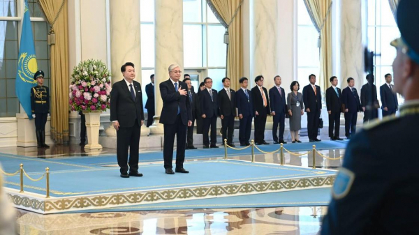 Как встречали президента Южной Кореи в Казахстане, показала Акорда (фото)