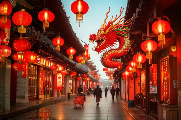 Петербург начали украшать к китайскому Новому году