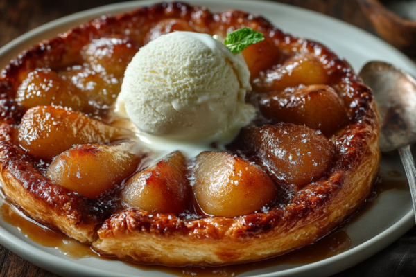 Грушевый пирог за 30 минут: хитрость с карамелью на сковороде. Слойка, груши, корица &mdash; и десерт готов. Идеально с мороженым