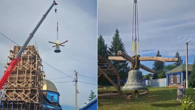 На самой большой деревянной церкви Татарстана демонтировали купол