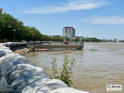 Уровень Урала в Атырауской области продолжает падать