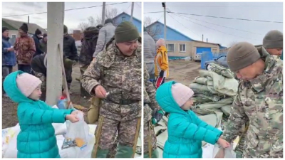 Соцсети покорила девочка, раздающая сладости военнослужащим