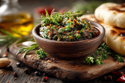 Этот тапенад — настоящий концентрат вкуса Средиземноморья. Оливки, чеснок, петрушка и лимон в блендере дают пасту, от которой не оторваться