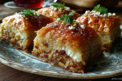 Беру сметану и орехи — пеку «ленивую» пахлаву в 3 слоя: вкуснее восточной и в два раза быстрее